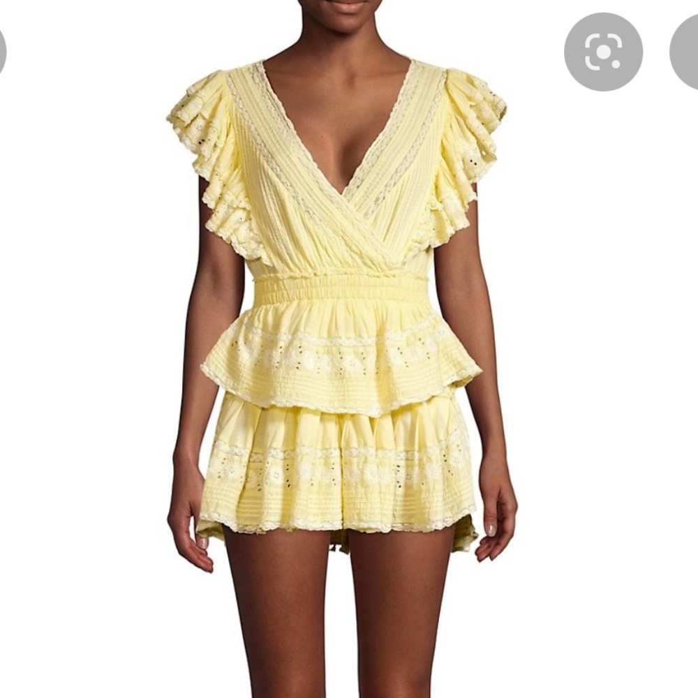 Loveshackfancy Gwen dress in yellow